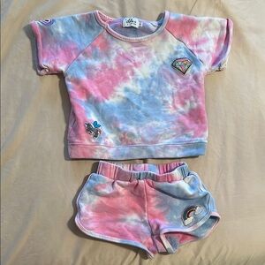 The cutest Lola and the boys tie die set- size 8 girls